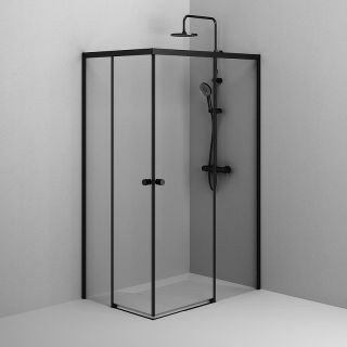 Душевой уголок AM.PM X-Joy W94G-403-12080-BТ 120х80 профиль Черный матовый стекло прозрачное